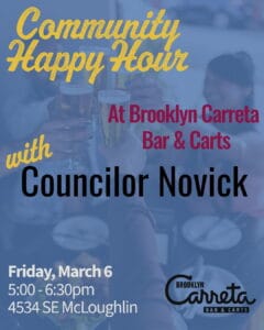 Community Happy Hour with Councilor Novick